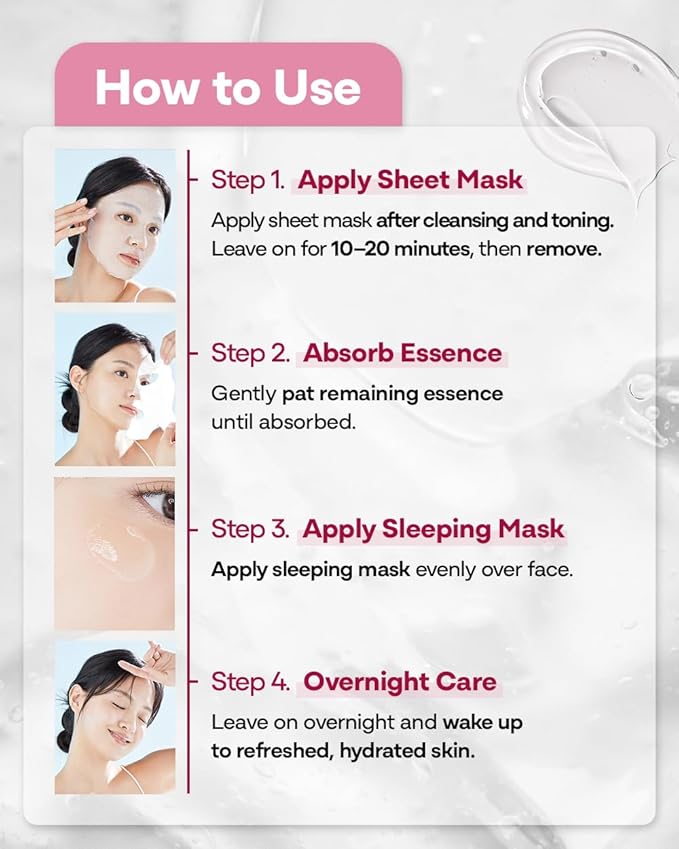 Derma Expert 2 Step Sebum Control Face Mask – 2 in 1 Soothing Sheet & Sleeping Mask with Salicylic Acid, Niacinamide & Hyaluronic Acid | Support Glow for Glass Skin | Korean Skincare | 7 Sheets