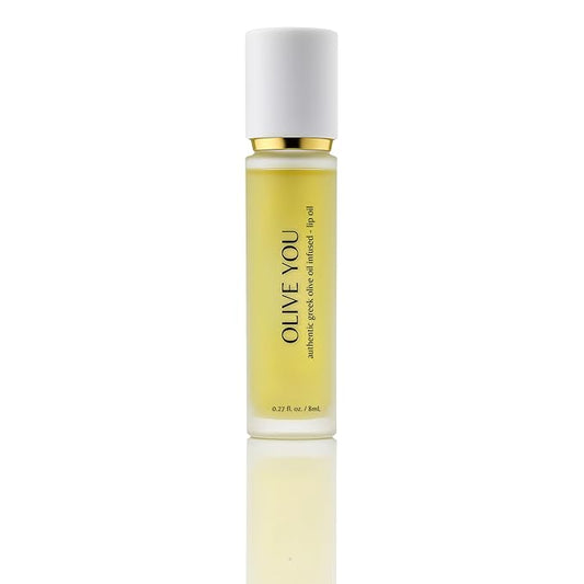Olive You Lip Oil - Clean Beauty, Non-Sticky, Glossy, Hydrating & Plumping Lip Treatment with Greek Extra Virgin Olive Oil & Squalane - Vegan, Cruelty & Paraben-Free, Luxury Gift