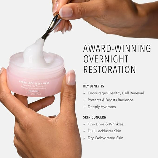 HydroPeptide Hydro-Lock Sleep Mask, Royal Peptide Treatment and Hydrates the Skin, 2.5 Ounce